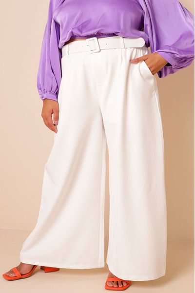 Calça Pantalona Alfaiataria Com Cinto OFF-WHITE 40