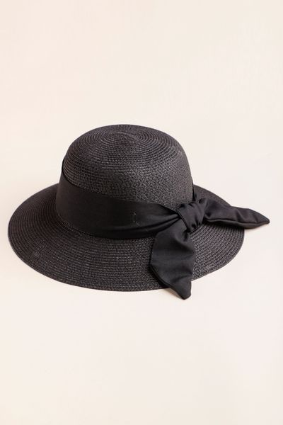 Chapéu de Palha Preto com Laço Preto | Mamô - Mamô